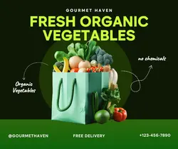 Food Vegetables Product Display Facebook Post