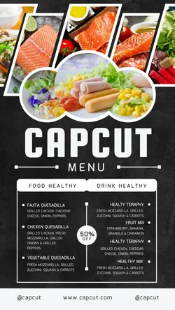 food and beverage sales promotion menu post BW style