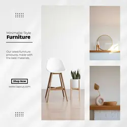 minimalist style furniture instagram post