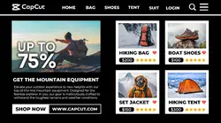 Hiking Fashion Product Promotion Page