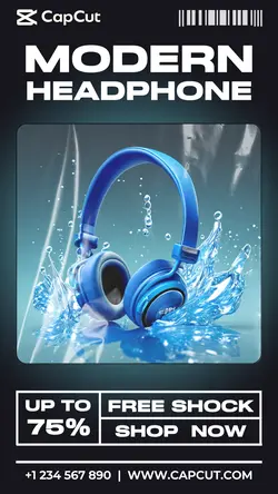 Modern Headphone Promotion Instagram Story