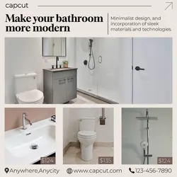 Household Modern Bathroom Instagram Post