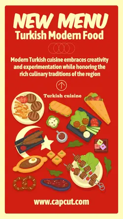 Food New Menu Turkish Cuisine Instagram Story
