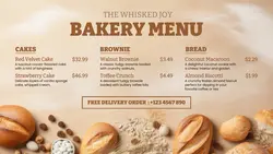 Pastel Bakery Menu Promotion for Social Media Cover