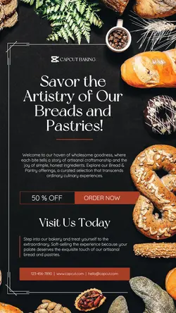 Food & Beverage Bread & Pastry Promo Minimalist