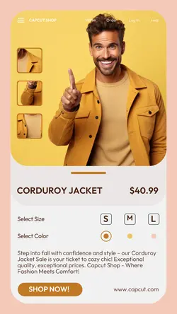 Fashion Men Fashion Sale Instagram Story