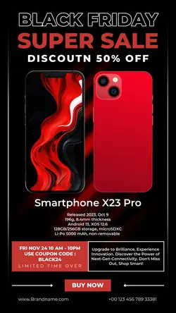 Black Friday Fashion Men Product Display