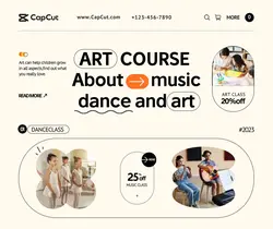 Education Art course Promotion Minimalist