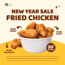 New Year Fried Chicken Sale for Instagram Feed