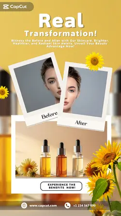 Beauty & Personal Care Before & After Instagram Story Yellow Polaroid