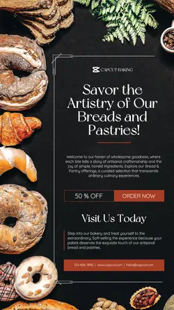 Food & Beverage Pastry & Bread Promo Minimalist