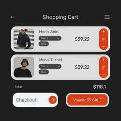 2024hot Shopping Cart Men's Clothes