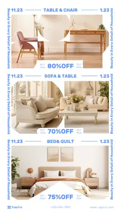 Household furniture Price reduction Minimalist