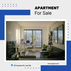 Blue White Apartment For Sale Instagram Post