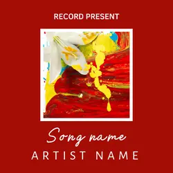 Non marketing Album cover Carmine red background