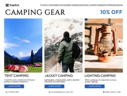 Camping Gear Sale Social Card 