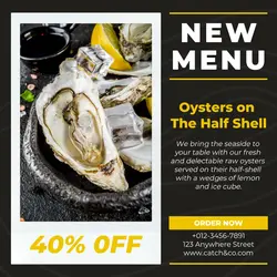 Seafood Oyster Promotion Instagram Post 