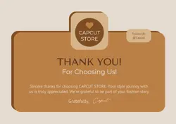 Non-marketing Thank You Card