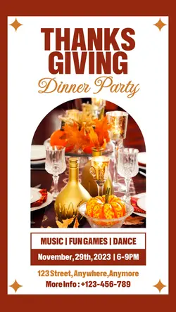 Thanksgiving Dinner Party TikTok Post