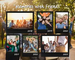 Non-Marketing Photo Collage Memories With Friends