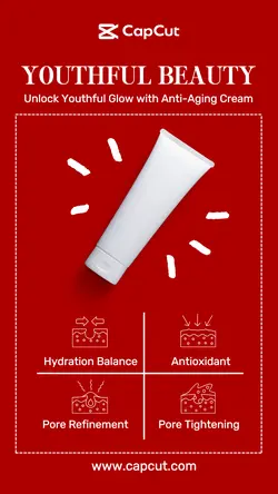 Beauty Anti-aging Cream Product Display Instagram Red