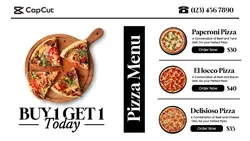 Food Pizza Menu Promotion Page