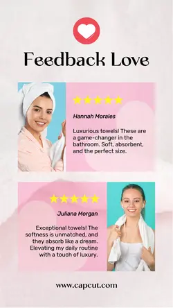 Fashion Towel Feedback Love Instagram Story