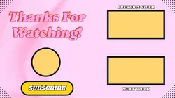 Pink and Yellow YouTube End Screen