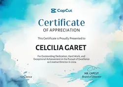 Non Marketing Watercolour Appreciation Certificate