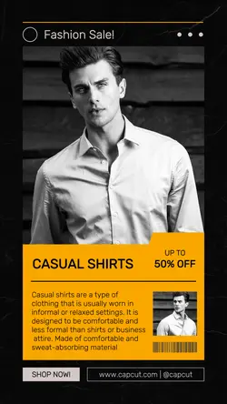 Fashion Shirt Sale Instagram Story