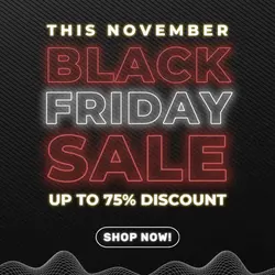 Black Friday Outline Neon Dark