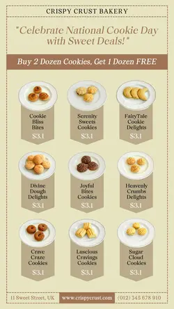 Food Cookies Pricelist Facebook Post