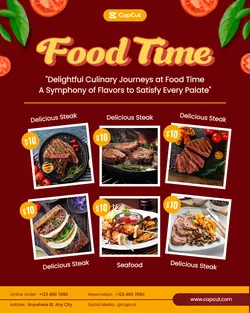 Food & Beverage Time to Eat Flyer