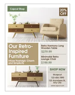 Furniture Table and Chair Promotion Instagram Portrait