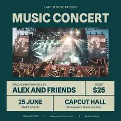 Entertaiment Music Concert Facebook Post