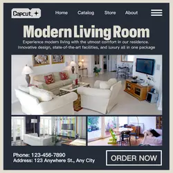 Modern Living Room Instagram Post