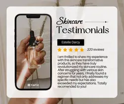 Beauty Skincare Testimonials Facebook Post