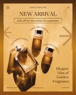 Beauty Care Golden Perfume Skincare Promotion Instagram Potrait