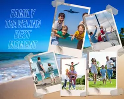 Non-marketing Photo collage Family Traveling Best Moment