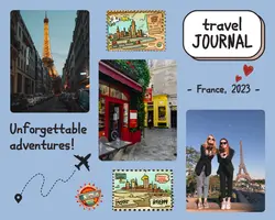 Non-Marketing Photo Collage Travel Blue Colorful