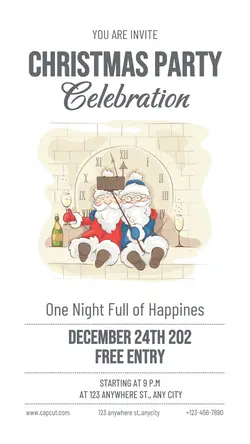 Christmas Party Invitation Instagram Story