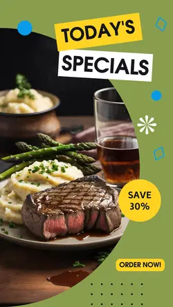 Food and Beverage Steak Sell Instagram Story Post