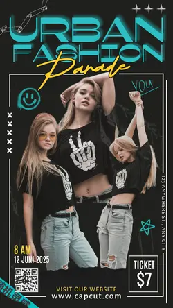 Urban fashion parade Instagram story