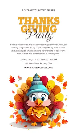 Thanksgiving Party Instagram Story
