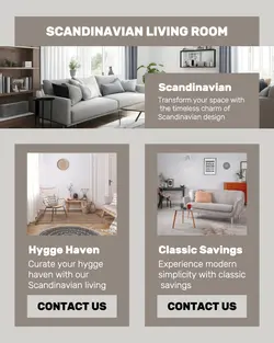 Household Scandinavian Living Room Display