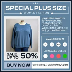 Sweater Big Size Sale Promotion