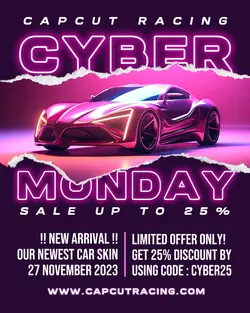 Cyber Monday Promotion Game Car Skin IG Portrait