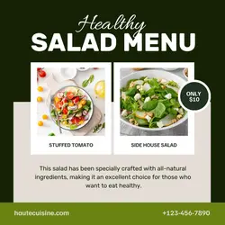 Food Healthy Salad Display Instagram Post