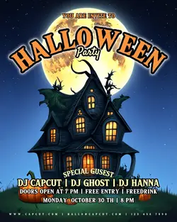 Halloween Invitation Party Instagram Potrait