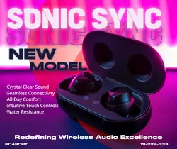 Bluetooth Earphones New Model Poster